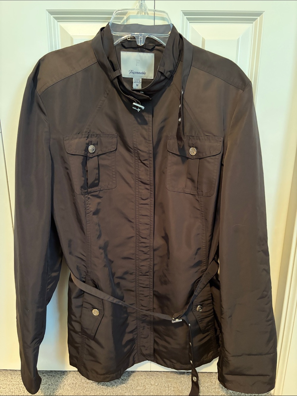 Faconnable Trench-Style Lightweight Women's Jacket - Brown